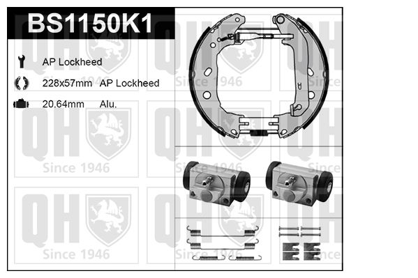 QUINTON HAZELL Комплект тормозных колодок BS1150K1